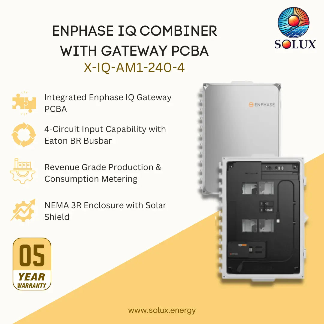 Enphase X-IQ-AM1-240-4 IQ Combiner with IQ Gateway PCBA 120V/240V Split Phase