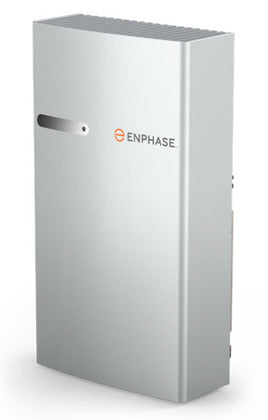 Product Image of B03-T01-US00-1-3: Sleek silver Encharge 3T battery base unit shown on a white background.