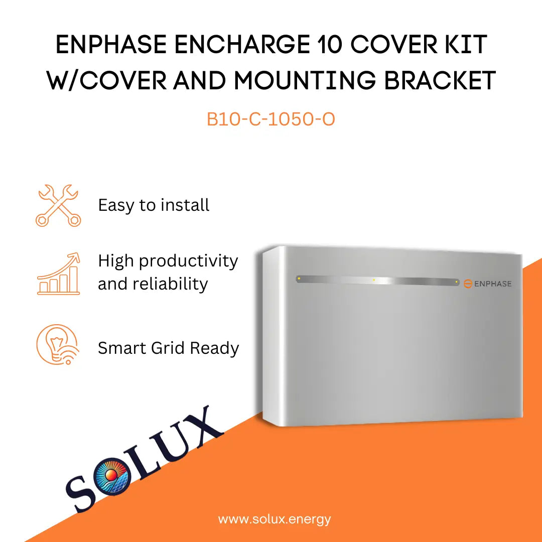 Enphase B10-C-1050-O Encharge 10 Cover Kit w/Cover and Mounting Bracket for reliable solar battery storage.