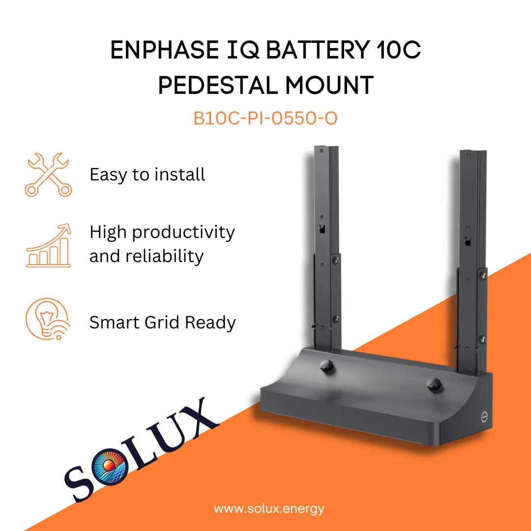 Enphase Pedestal Mount for IQ 10C Battery B10C-PI-0550-O: Easy install, reliable, and Smart Grid Ready.