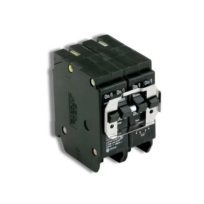Electrical circuit breaker on a white background