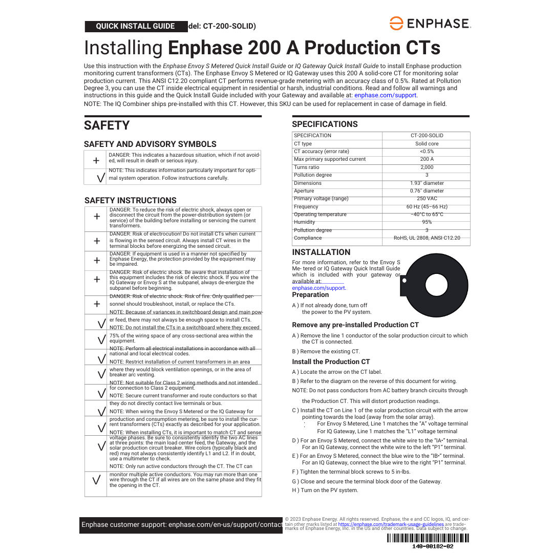CT-200-SOLID solid core current transformer