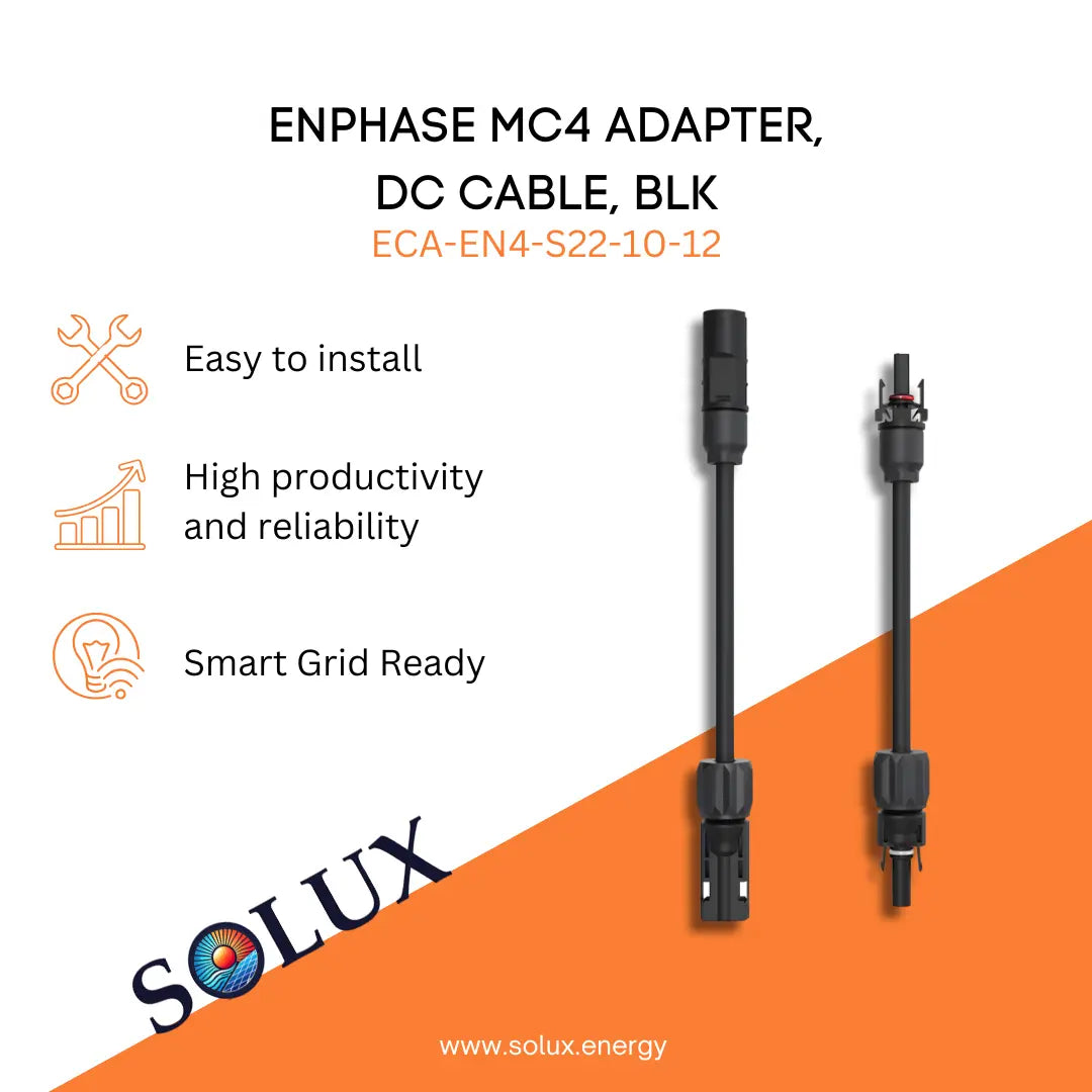 Enphase MC4 Adapter, DC Cable, ECA-EN4-S22-10-12 graphic: Easy to install, reliable, and Smart Grid Ready