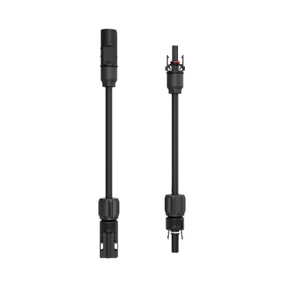 product Image of ECA-EN4-S22-10-12: Two black Enphase MC4 to EN4 DC adapter cables shown on a white background