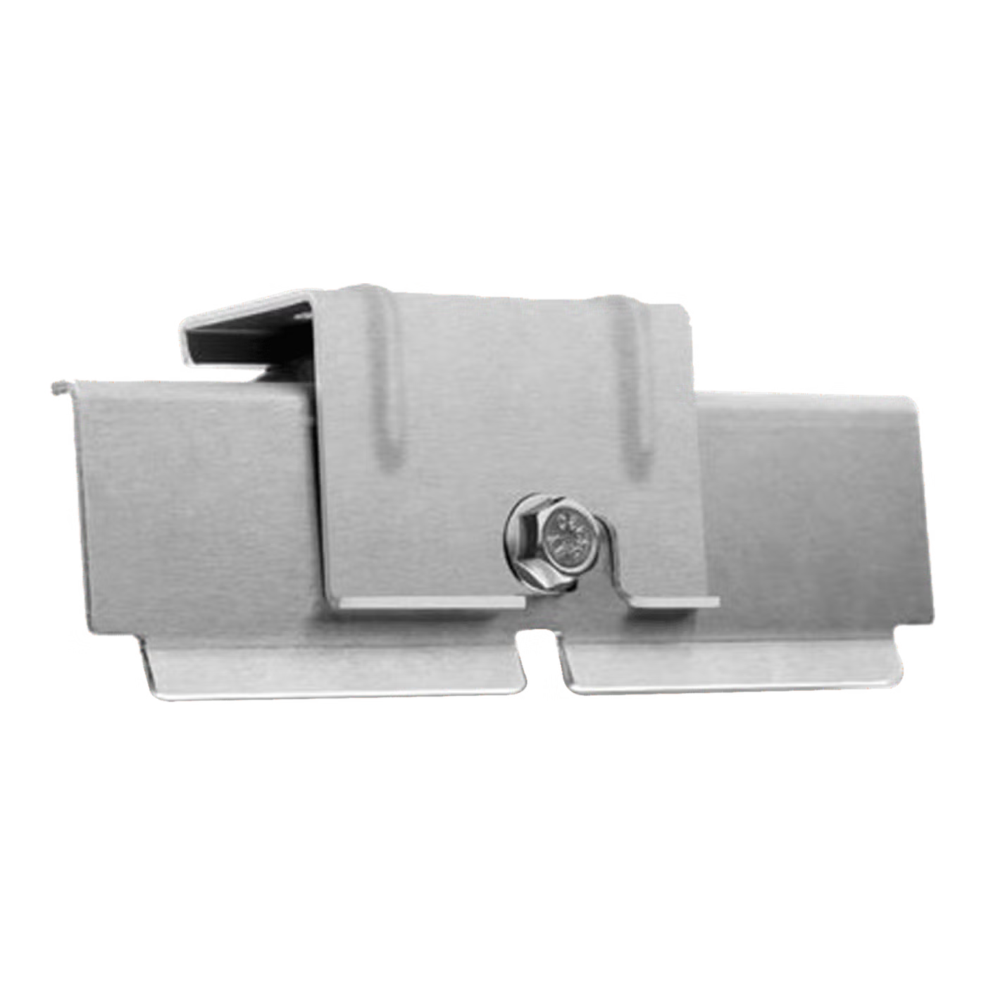 Product Image of EFM-35MM: A stainless steel Enphase 35mm frame mount for microinverters on a white background.