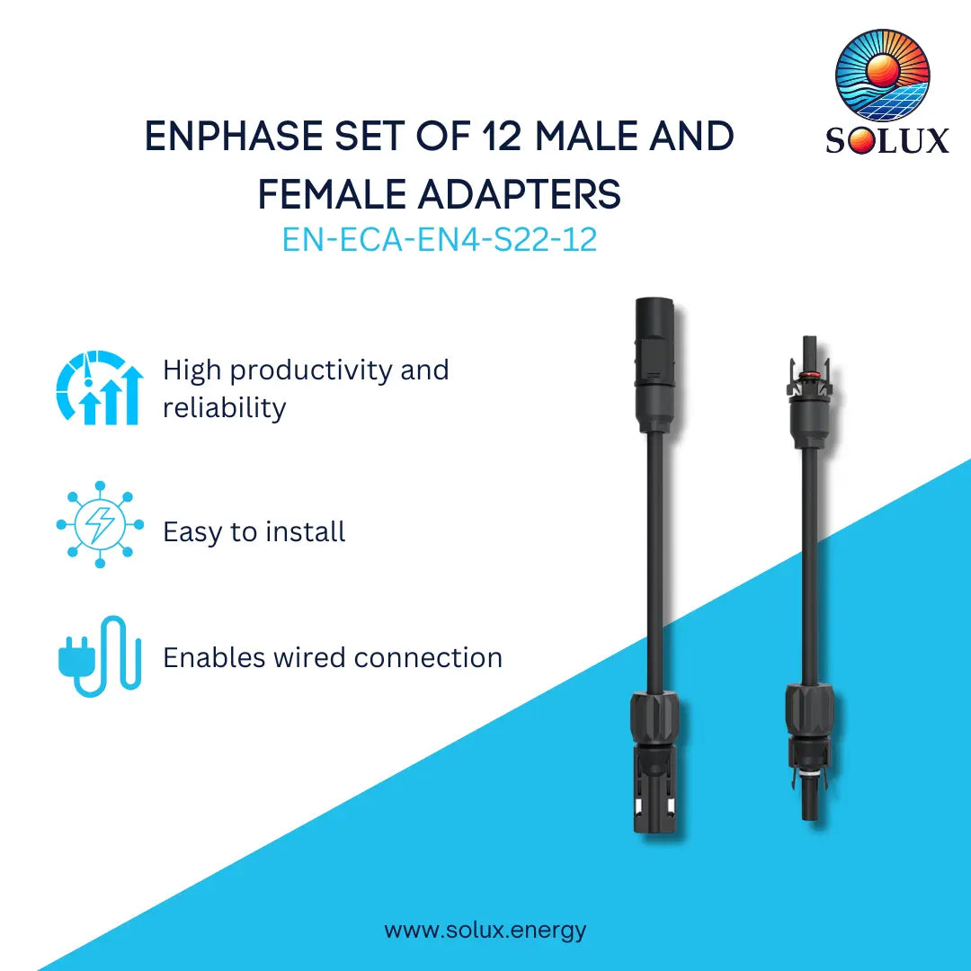 This is a graphic image of Enphase male and female adapter