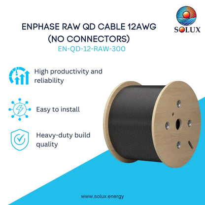This is an image of Enphase Raw QD cable - no connectors