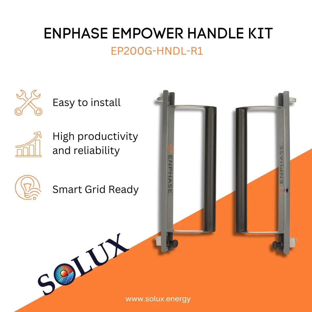 Enphase Empower Installation Handle Kit (EP200G-HNDL-R1) graphic: Easy to install and Smart Grid Ready.
