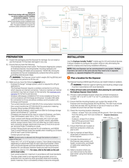 EP200G-HNDL-R1 smart switch installation handle kit mentioned in the Enphase Enpower Quick Install Guide datasheet.