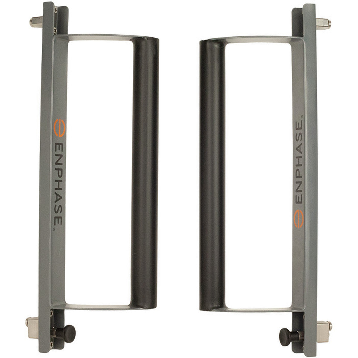 Product Image of EP200G-HNDL-R1: Pair of mirrored Enphase grey and black installation handles with knobs.