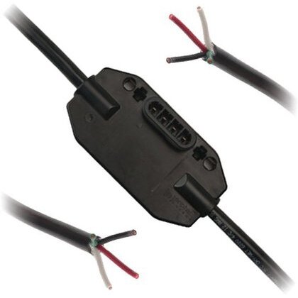 Product Image of ET10-208-BULK, an Enphase 5-conductor trunk cable with portrait orientation connector on a white background.