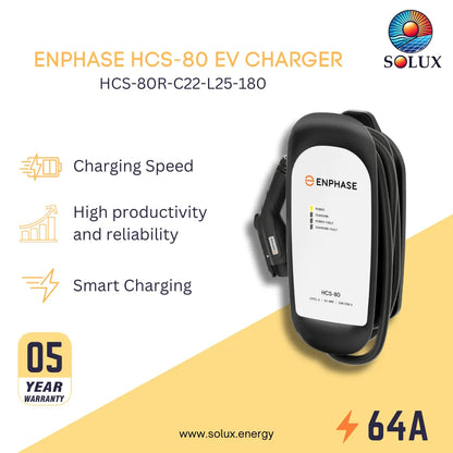 This is an image of Enphase EV Charger, smart charging, 64A