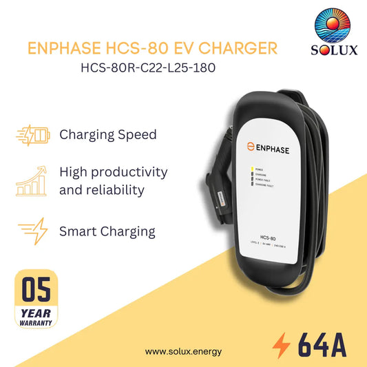 This is an image of Enphase EV Charger, smart charging, 64A