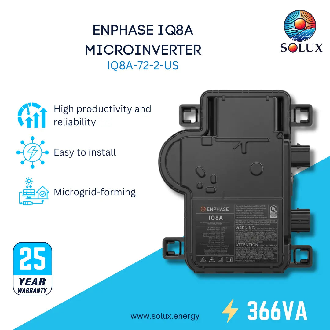 This is an image of Enphase IQ8A-72-2-US 366 VA Microinverter 