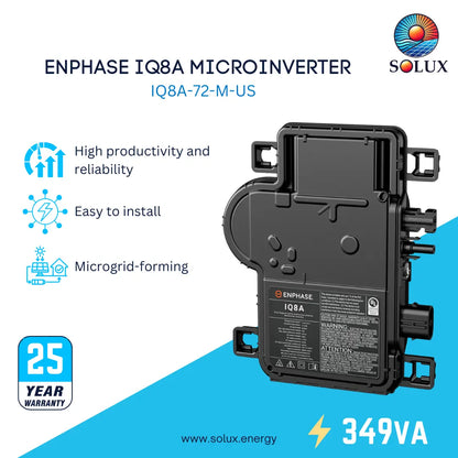 This is an image of Enphase IQ8A Microinverter (IQ8A-72-M-US) 349 VA