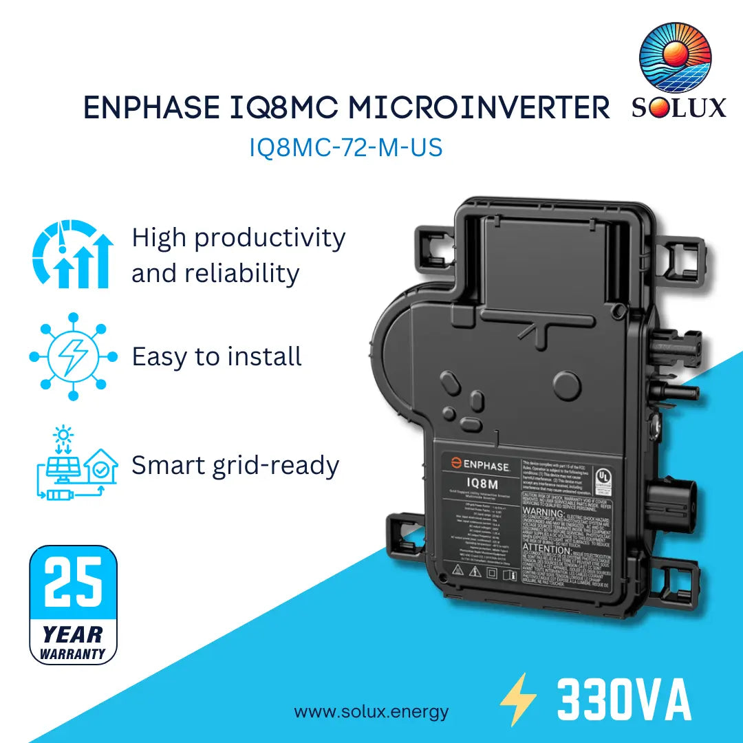 This is an image OF Enphase IQ8MC Microinverter 330 VA peak power