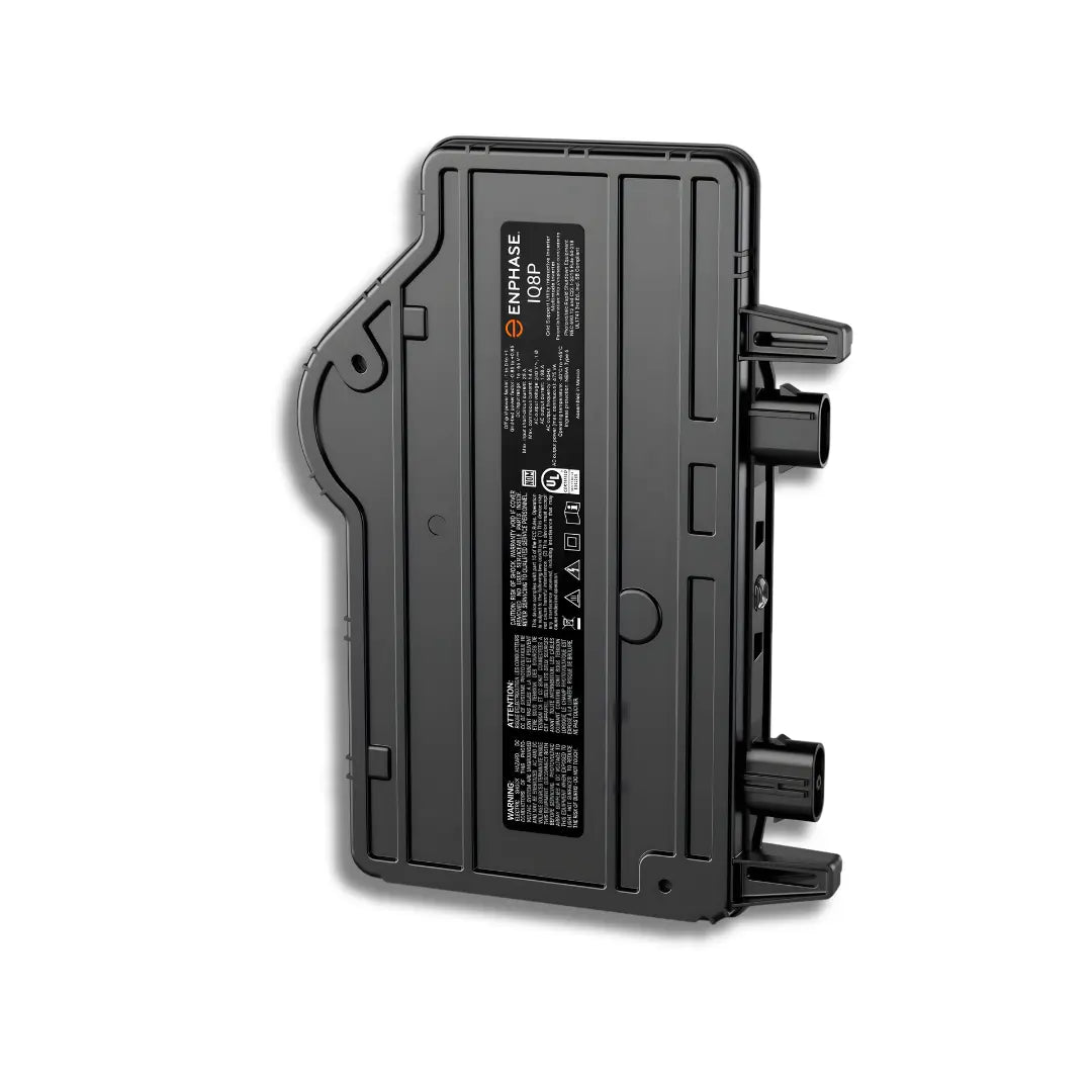 Product Image of EN-IQ8P-72-2-US: A black Enphase IQ8P microinverter for 72-cell modules on a white background