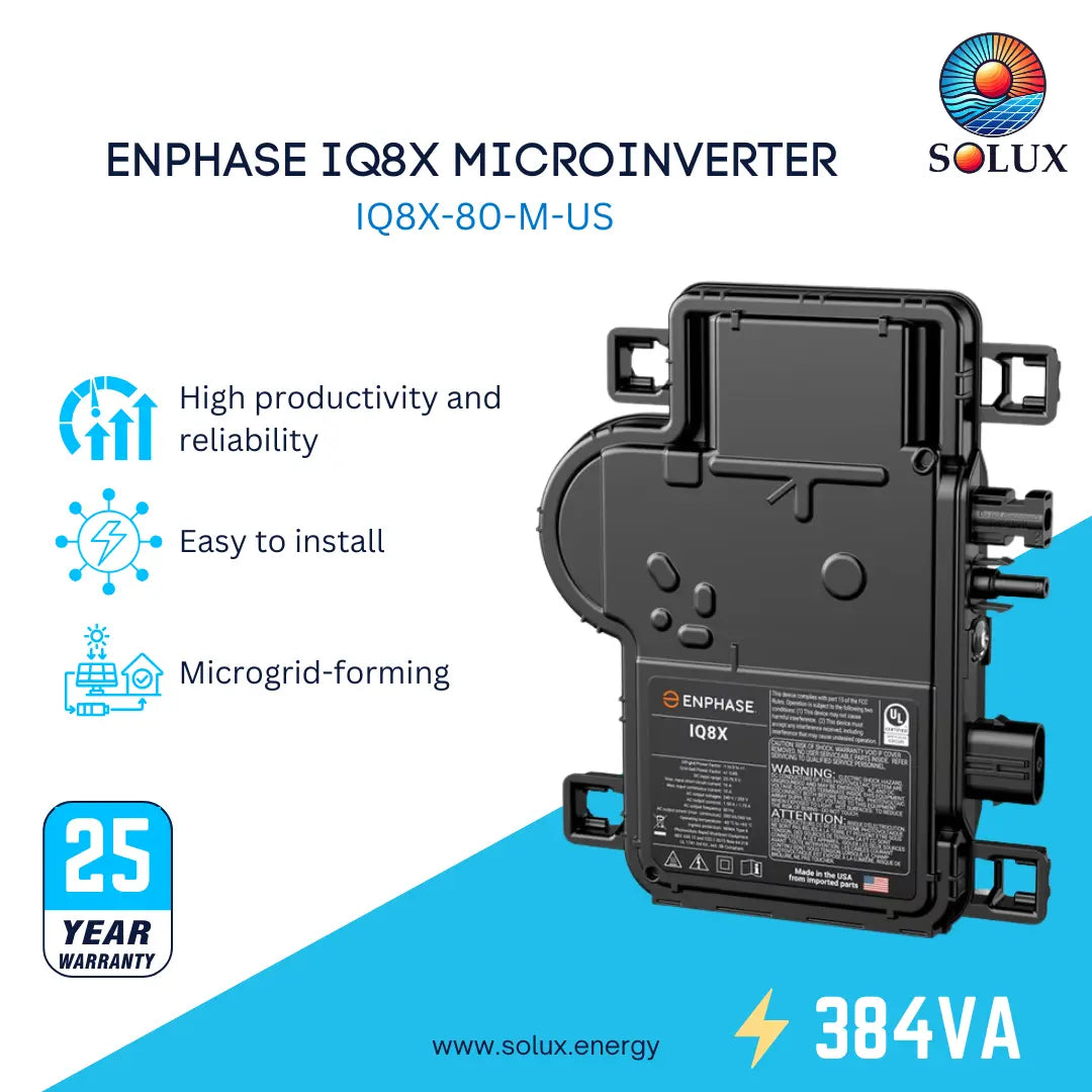 This is an image of (IQ8X-80-M-US) Enphase IQ8X Microinverter 384VA