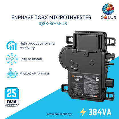 This is an image of (IQ8X-80-M-US) Enphase IQ8X Microinverter 384VA