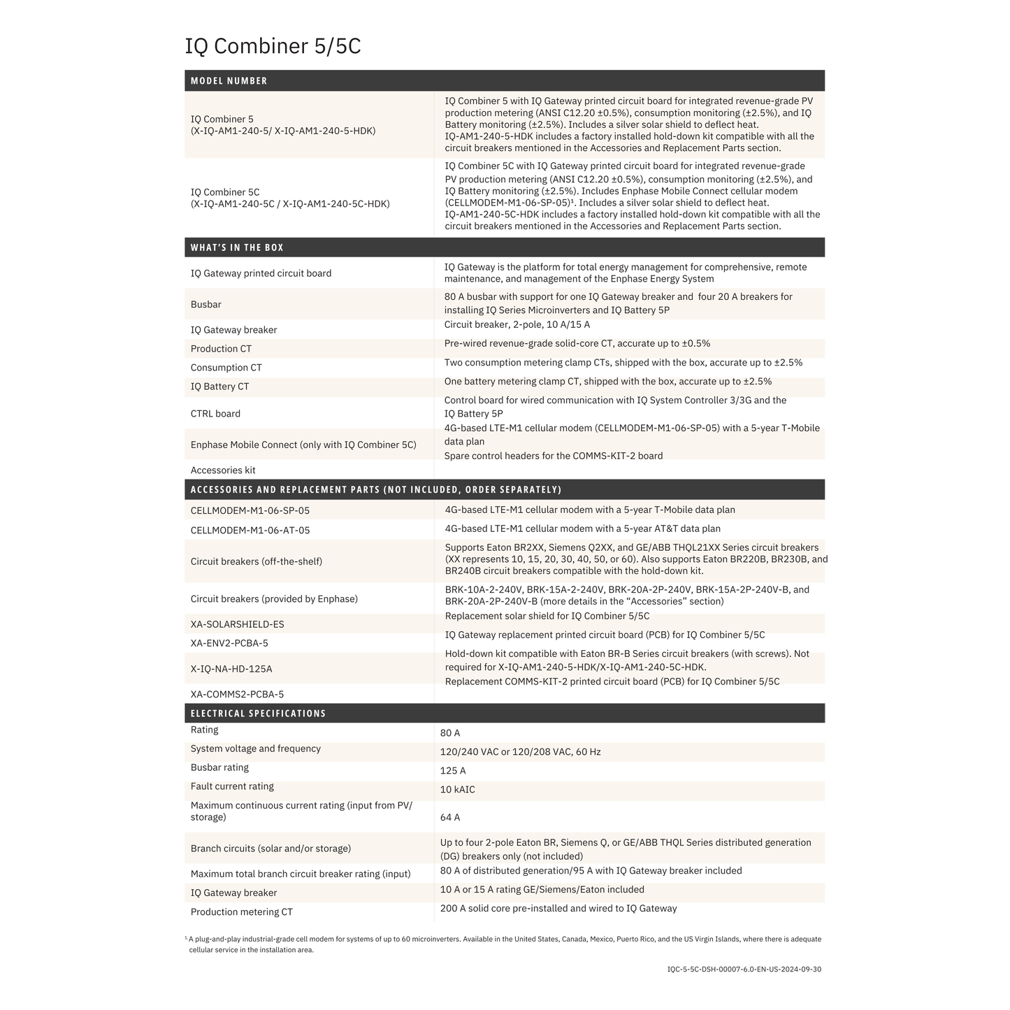 X-IQ-AM1-240-5C-enphase iq combiner 5c