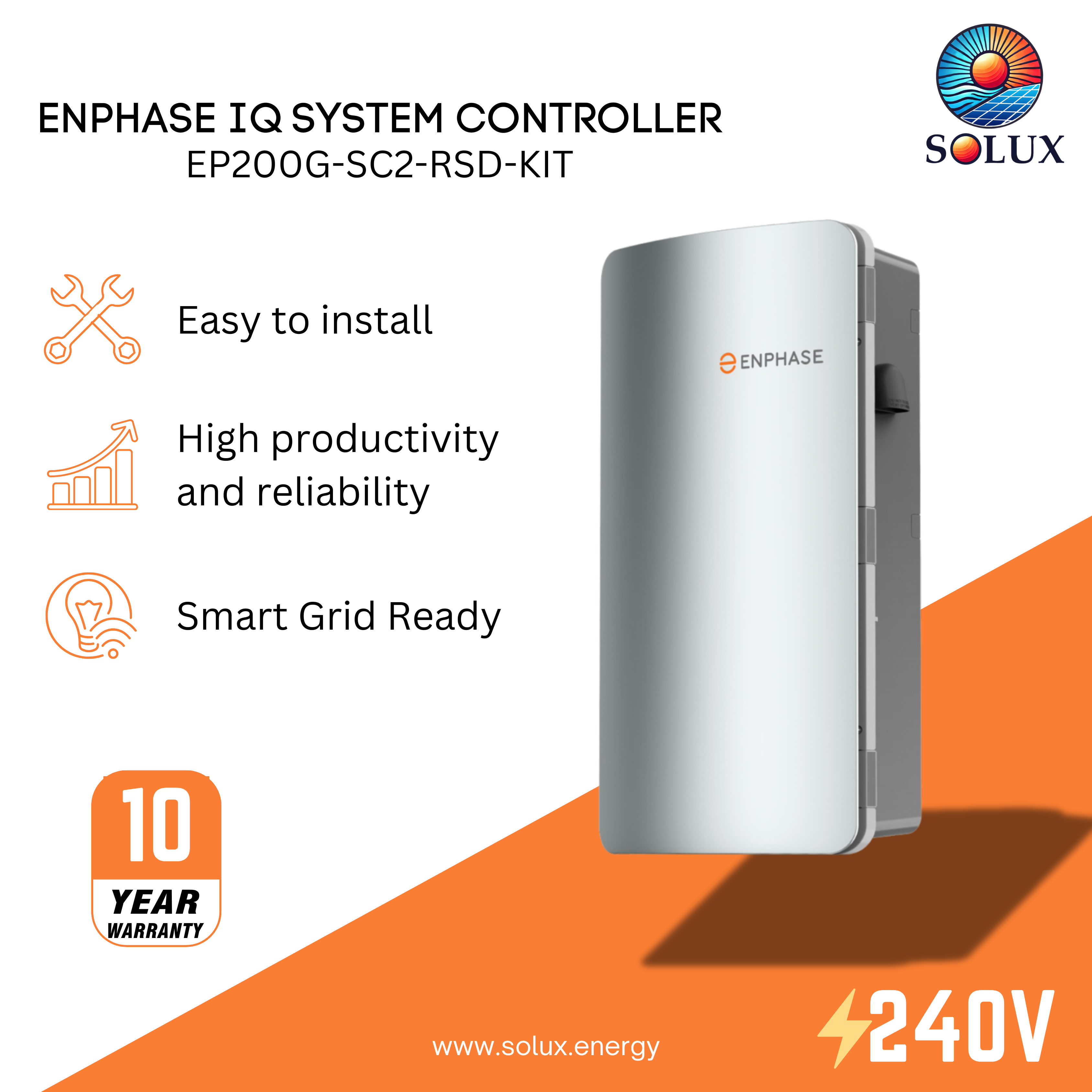 Enphase IQ System Controller 2 with RSD – Solux, LLC