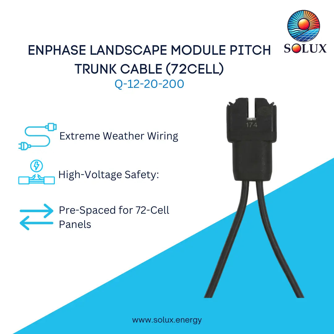 This is an image of Enphase Landscape Cable Module Pitch Trunk Q-12-20-200 (72Cell)