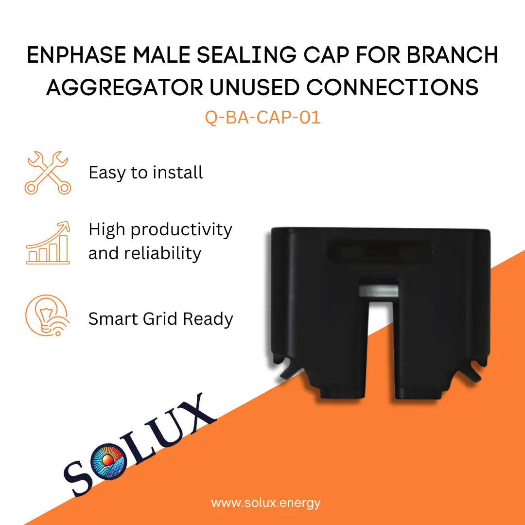 Enphase Q Aggregator Male Sealing Caps Q-BA-CAP-01 graphic: Easy to install, reliable, and Smart Grid Ready