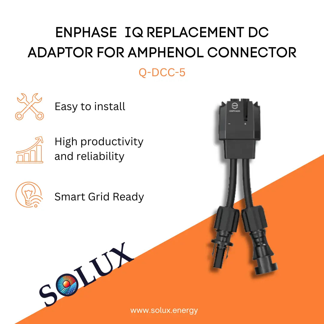 Enphase DC Adapter Replacement for Amphenol Connector (Q-DCC-5) graphic: Easy to install and Smart Grid Ready