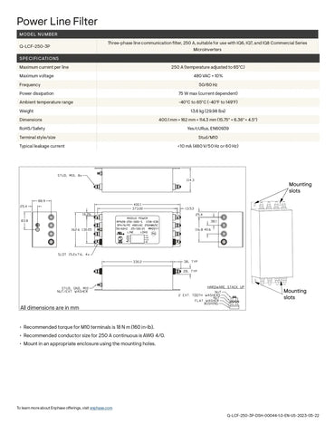Q-LCF-250-3P line filter