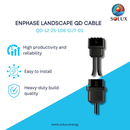This is an image of Enphase Landscape QD Cable cut to length QD-12-25-108-CUT-01 