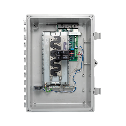 Specifications data sheet for X-IQ-AM1-240-3-M iq combiner detailing electrical, mechanical, and compliance ratings.