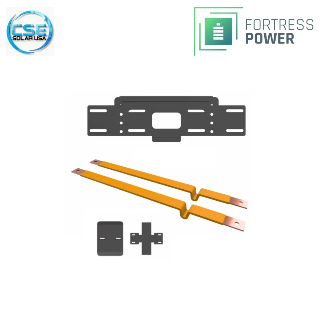 Fortress Wall-mount  bracket, 2 x 300A busbars for parallel batteries