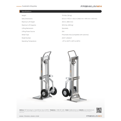 FWH-ACCY-LiDollyV1 lifting tools​