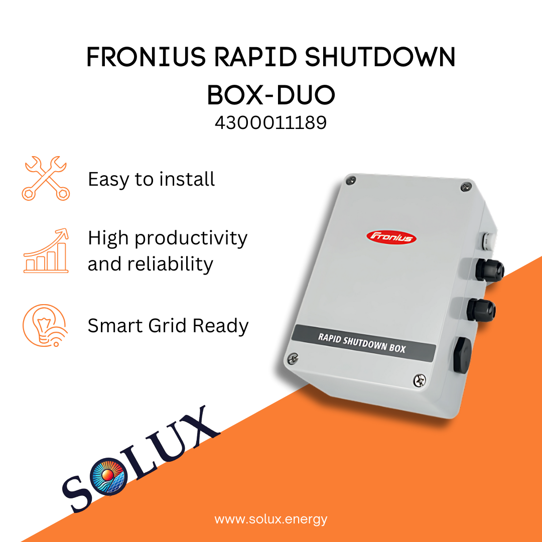 This is an image of Fronius Rapid Shutdown Box Indicator Status-Duo