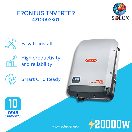 This is an image of Fronius Symo Advanced Lite FRO-SA-20.0-3-480-L 15kW Three Phase Inverter