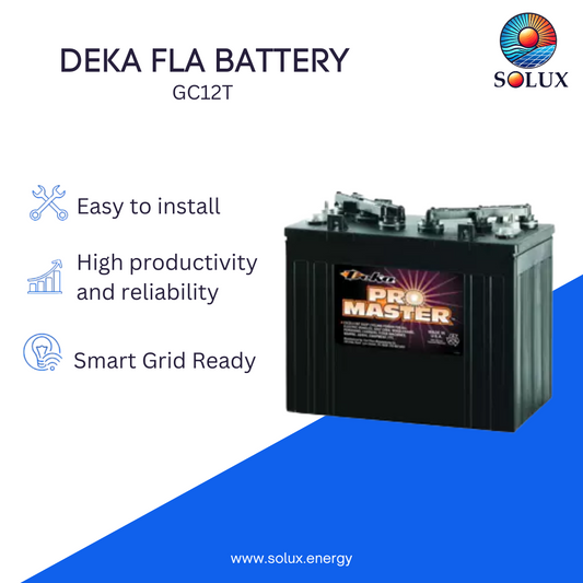 MK Deka GC12T 12VDC Flooded Lead-Acid Battery