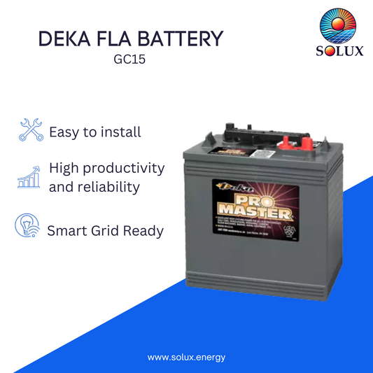 MK Deka GC15 6VDC Flooded Lead-Acid Battery