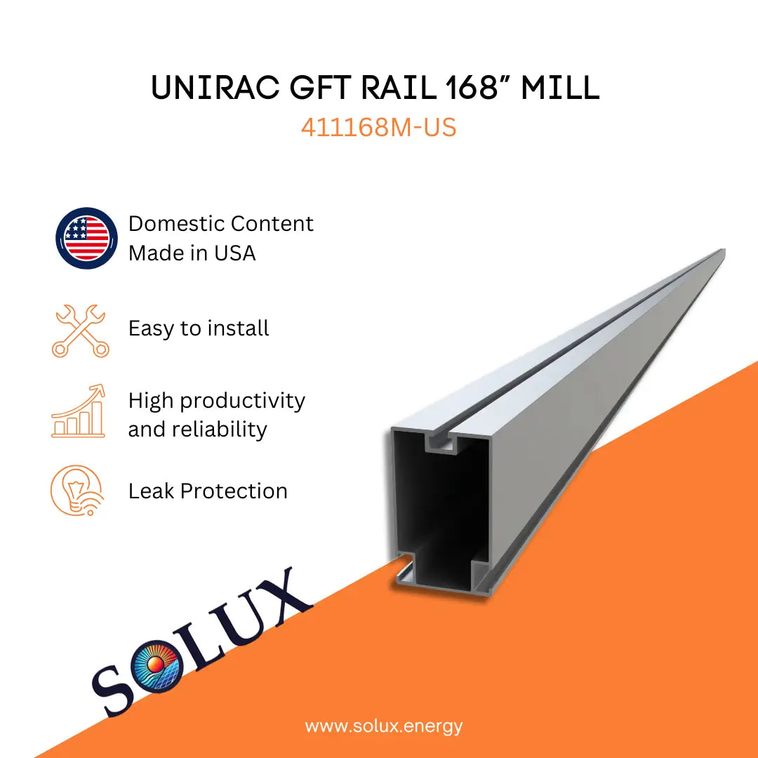 This is an image of Unrac GFT RaIl, 168" Domestic Solution