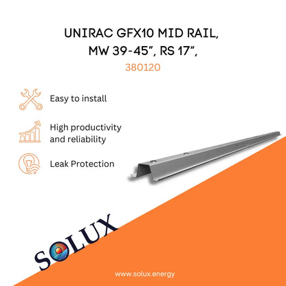 This is an image of GFX10 MID RAIL, MW 39-45”, RS 17“, 380120, Standard