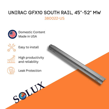 This is an image of Unirac GFX10 South Rail Domestic Solution 45"-52" MW