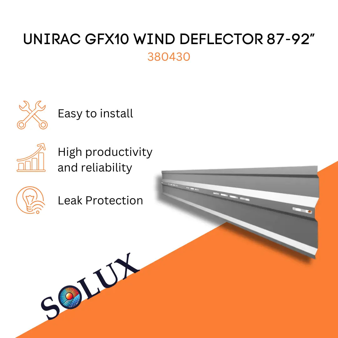 This is an image of Unirac GFX10 Wind Deflector 87-92" 