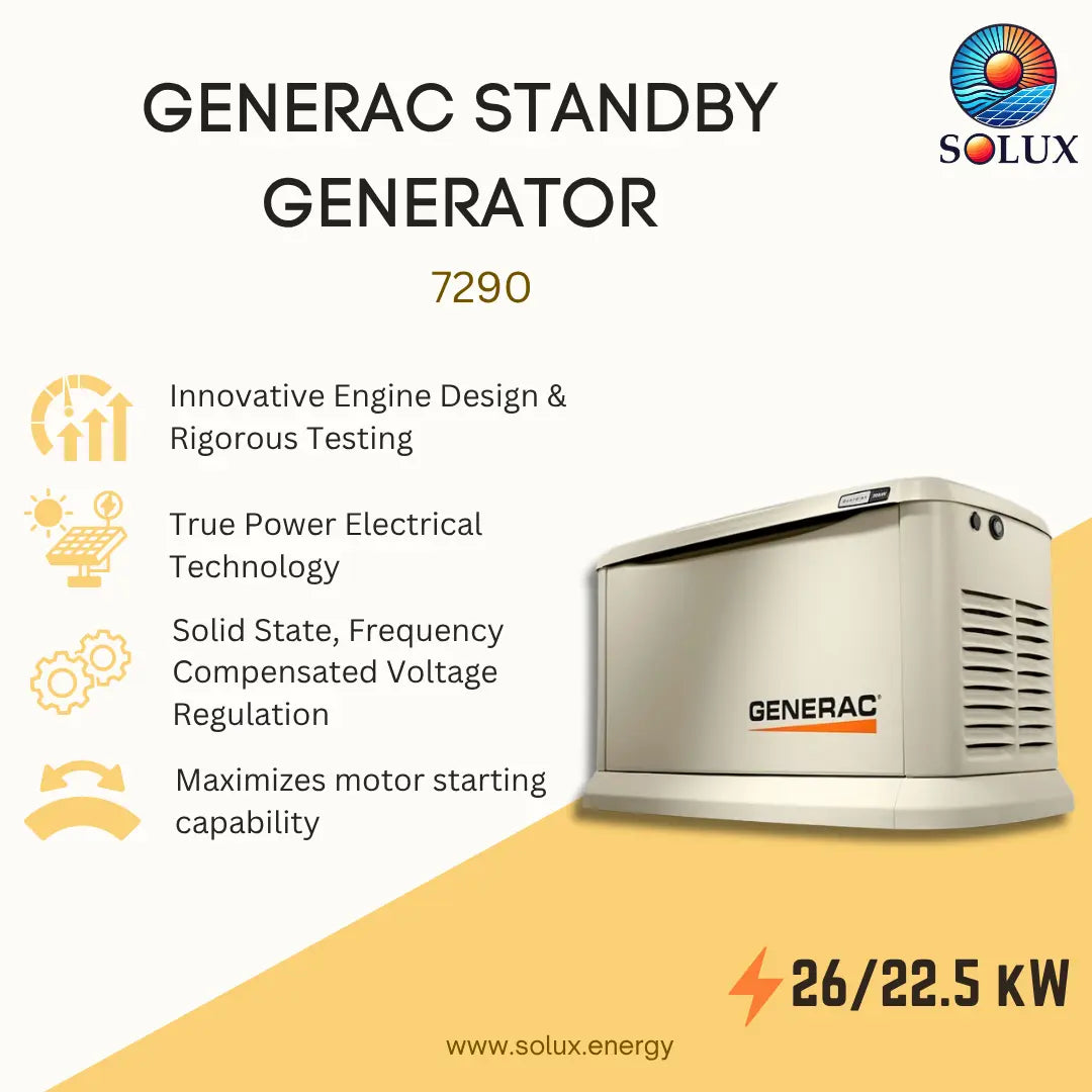 Generac 7290 26/22.5 kW Residential Generator, Aluminum Enclosure