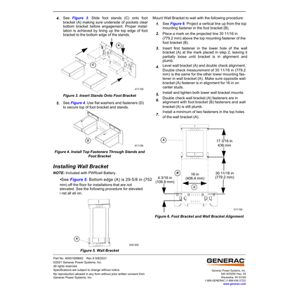 Generac APKE00043 PWRcell APKE00043 Battery Foot Bracket Kit