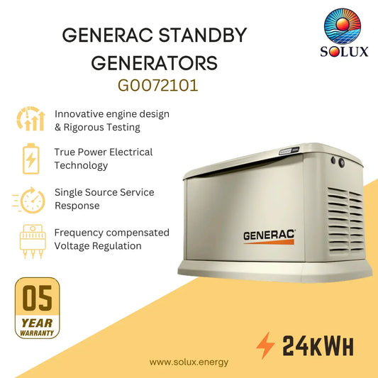 Generac G0072101 Guardian 24KW Home Stand by Generator W/ Transfer Switch Wi-Fi Enabled