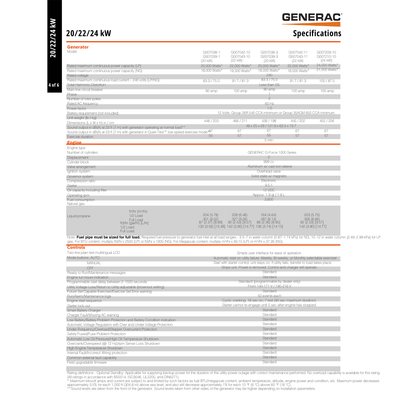 G0072101 generac home standby generators​