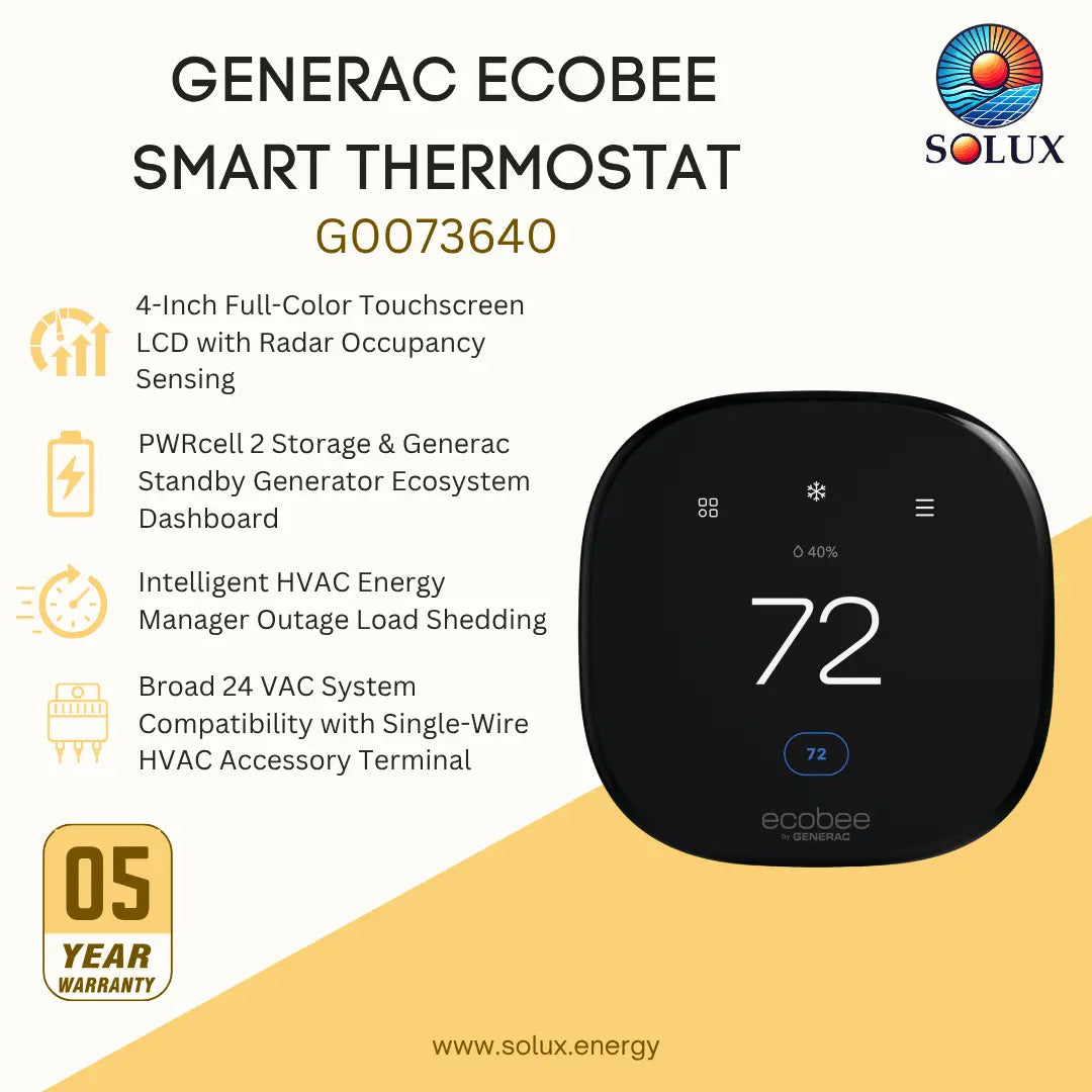 Generac G0073640 Ecobee Smart Thermostat (included w/ purchase of PWRcell 2 system)