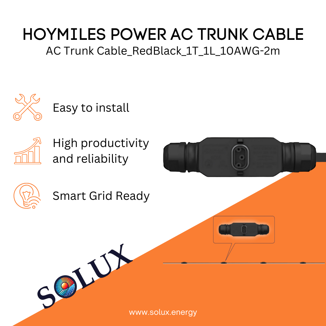 This is an image of AC Trunk Cable_RedBlack_1T_1L_10AWG-2m 10 awg wiring