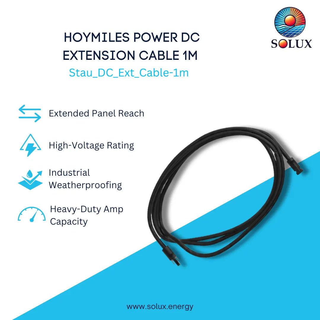 This is an image of Hoymiles Power DC Extension Cable 1m for Microinverters