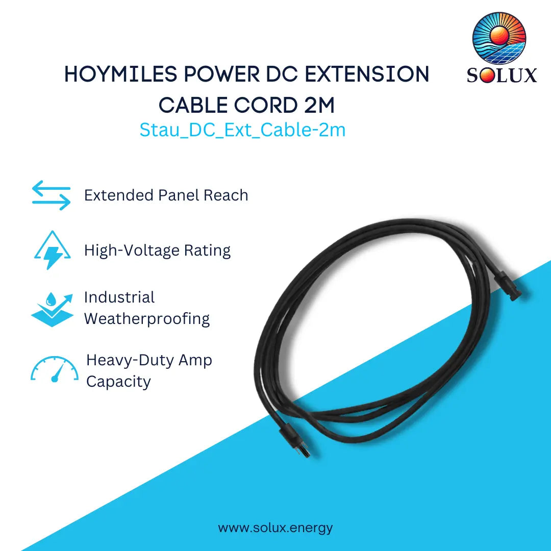 This is an image of Hoymiles Power DC Extension Cable Cord 2m for Microinverters