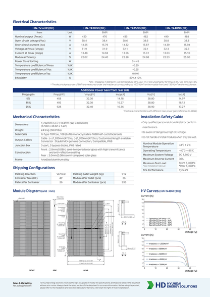 HIN-T435NF(BK) hyundai 435 spec sheet
